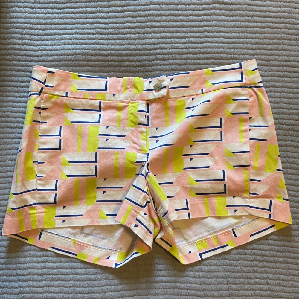 Jcrew geometric printed chino shorts